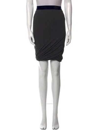 Pre-owned Alexander Wang Pleated Accents Knee-length Skirt In Gray
