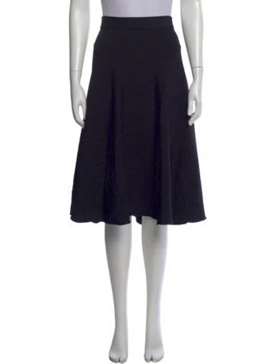 Pre-owned Alexander Wang Pleated Accents Midi Length Skirt In Black