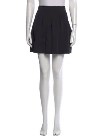 Pre-owned Alexander Wang T Pleated Accents Mini Skirt In Black