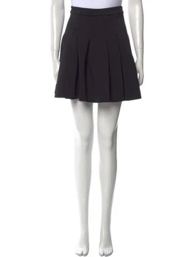 Pre-owned Alexander Wang T Pleated Accents Mini Skirt In Black