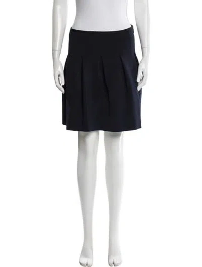 Pre-owned Alexander Wang Pleated Accents Mini Skirt In Blue