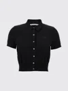 Alexander Wang T T By Alexander Wang Logo Patch Polo Shirt In Black