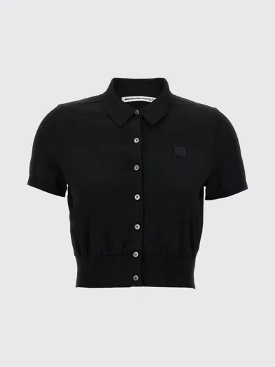 ALEXANDER WANG T POLO SHIRT T BY ALEXANDER WANG WOMAN COLOR BLACK,H23324002