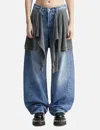 Alexander Wang T Pre-styled Balloon Leg Jean In Blue