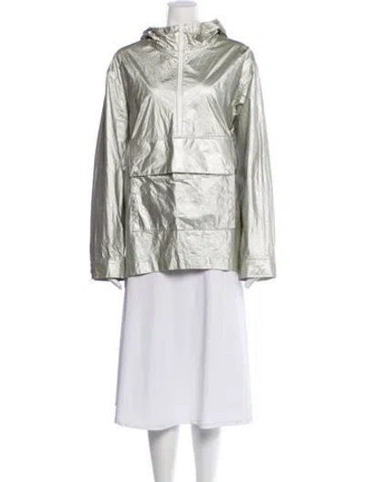 Pre-owned Alexander Wang T Printed Coat In Gray