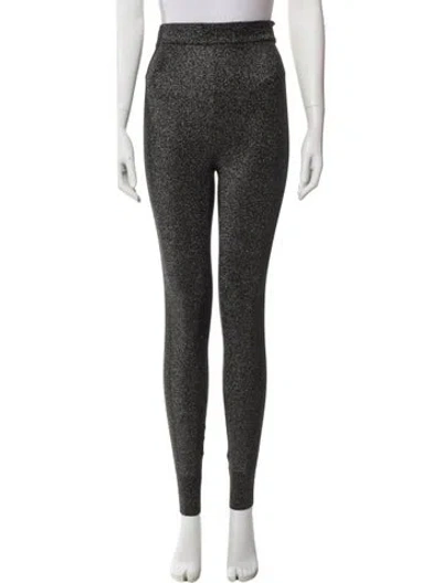 Pre-owned Alexander Wang T Printed Skinny Leg Pants In Black