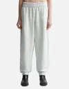 Alexander Wang T T By Alexander Wang Puff Logo Essential Terry Sweatpants In Grey