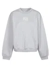Alexander Wang T T By Alexander Wang Sweatshirt In Light Heather Grey