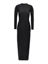 Alexander Wang T T By Alexander Wang Long Dress With Logo In Black