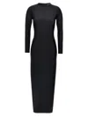 Alexander Wang T T By Alexander Wang Long Dress With Logo In Black