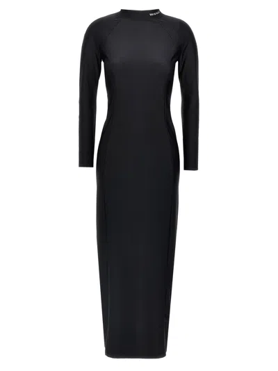 Alexander Wang T Alexanderwang.t Long Dress With Logo In Multi