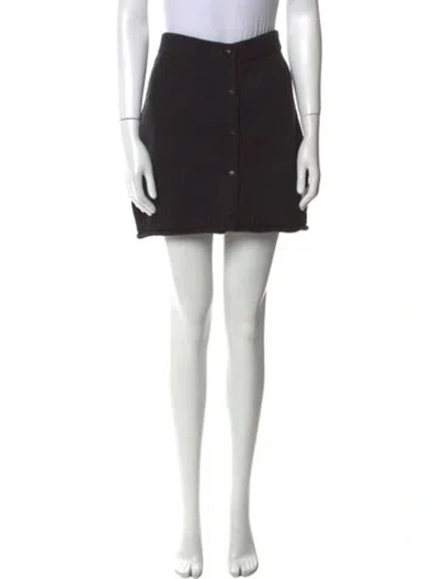 Pre-owned Alexander Wang T Raw-edge Trim Mini Skirt W/ Tags In Black