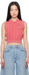 Alexander Wang T Alexanderwang. T V Neck Sweater Vest In Washed Bombshell