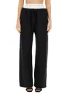 Alexander Wang T T By Alexander Wang Wide Leg Logo Elastic Jogging