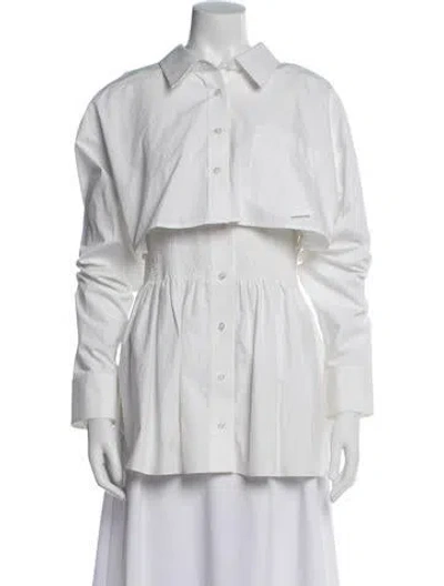 Pre-owned Alexander Wang Ruffle Embellishment Dress Set In White