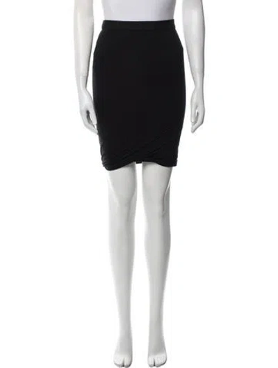 Pre-owned Alexander Wang T Ruffle Embellishment Knee-length Skirt In Black
