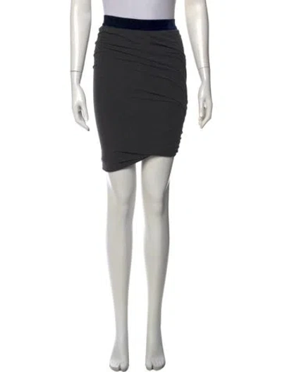 Pre-owned Alexander Wang T Ruffle Embellishment Mini Skirt In Gray