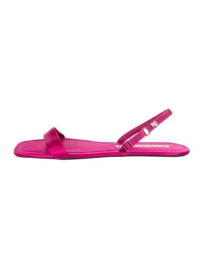 Pre-owned Alexander Wang Satin Slingback Sandals In Pink