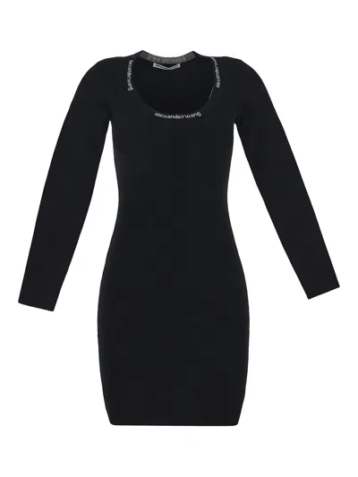 ALEXANDER WANG T VESTIDO MIDI - NEGRO