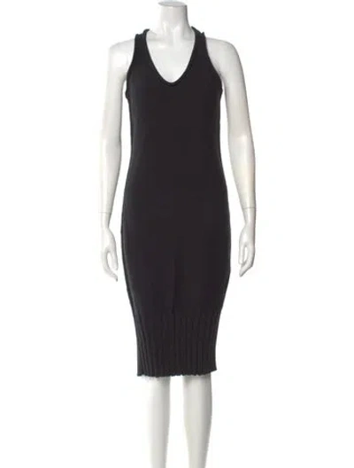 Pre-owned Alexander Wang Scoop Neck Knee-length Dress In Black