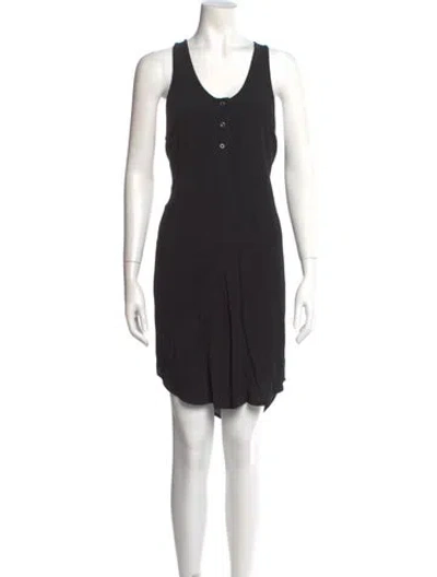 Pre-owned Alexander Wang Scoop Neck Knee-length Dress In Black
