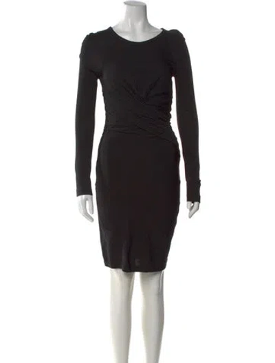 Pre-owned Alexander Wang T Scoop Neck Knee-length Dress In Black