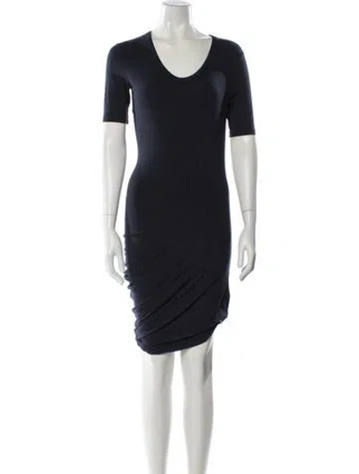 Pre-owned Alexander Wang Scoop Neck Knee-length Dress In Blue