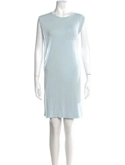 Pre-owned Alexander Wang T Scoop Neck Knee-length Dress In Blue