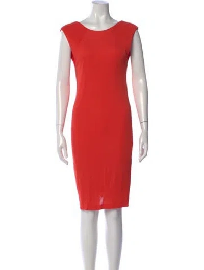 Pre-owned Alexander Wang Scoop Neck Knee-length Dress In Orange