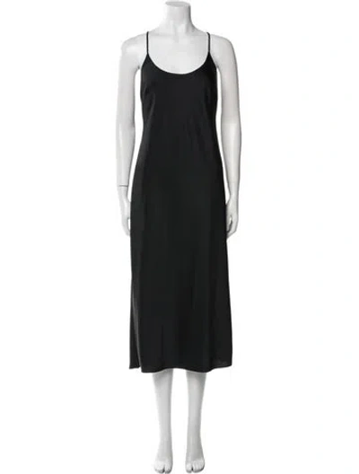 Pre-owned Alexander Wang T Scoop Neck Long Dress In Black
