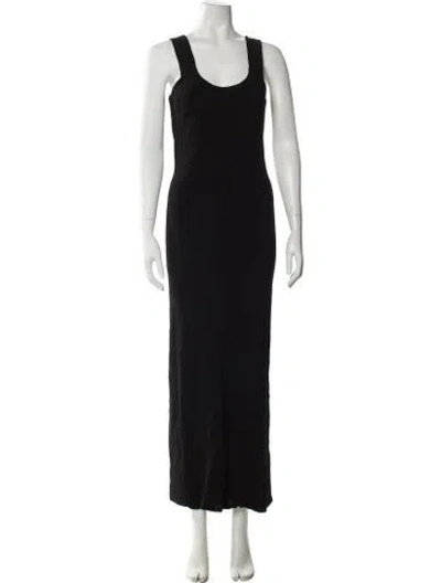 Pre-owned Alexander Wang Scoop Neck Long Dress In Black