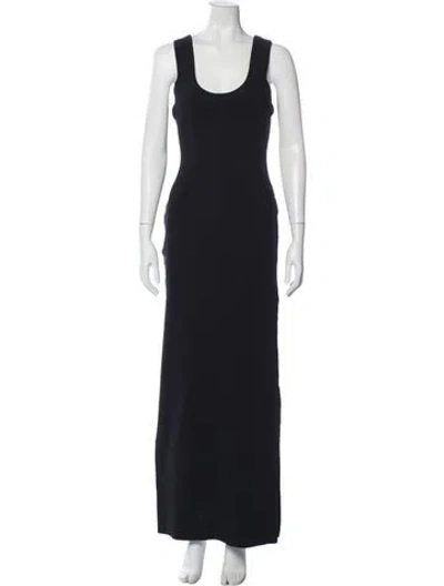 Pre-owned Alexander Wang Scoop Neck Long Dress In Blue