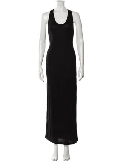 Pre-owned Alexander Wang Scoop Neck Long Dress W/ Tags In Black