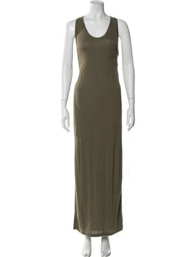 Pre-owned Alexander Wang Scoop Neck Long Dress W/ Tags In Green