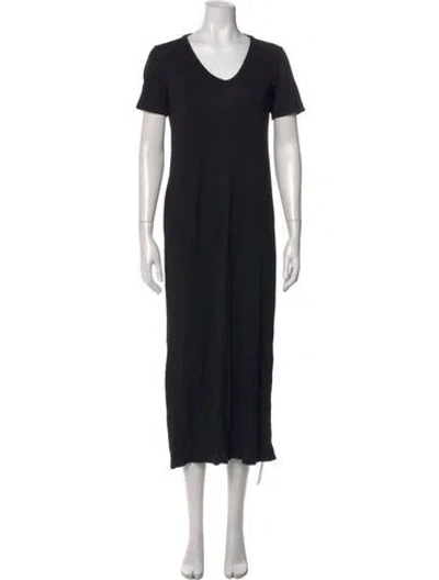 Pre-owned Alexander Wang Scoop Neck Midi Length Dress In Black