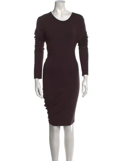 Pre-owned Alexander Wang T Scoop Neck Midi Length Dress In Brown