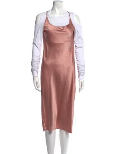 Pre-owned Alexander Wang Scoop Neck Midi Length Dress In Multi