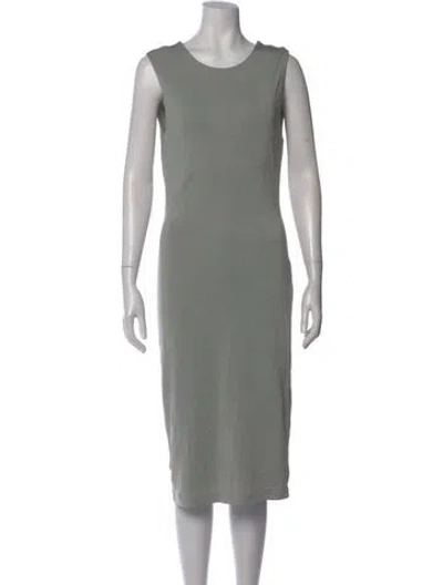 Pre-owned Alexander Wang Scoop Neck Midi Length Dress W/ Tags In Gray