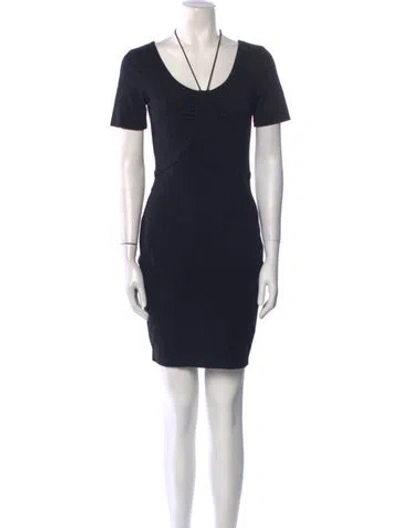Pre-owned Alexander Wang Scoop Neck Mini Dress In Black