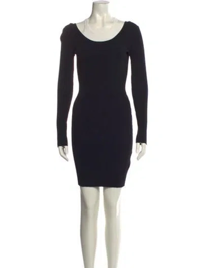 Pre-owned Alexander Wang T Scoop Neck Mini Dress In Black
