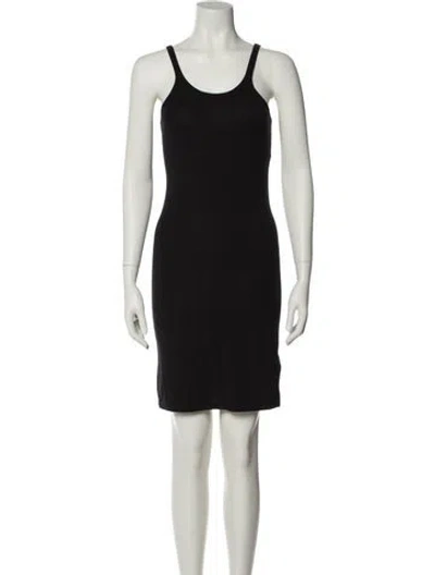 Pre-owned Alexander Wang T Scoop Neck Mini Dress In Black