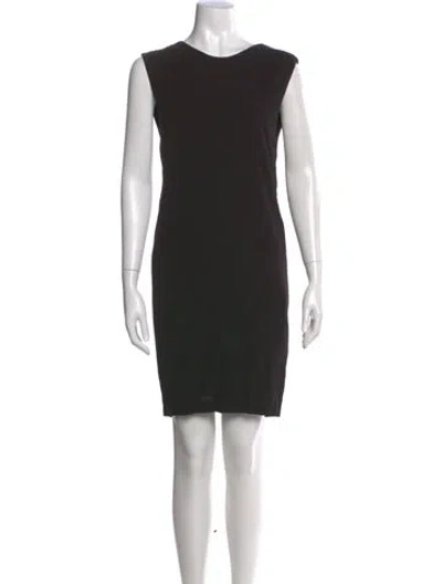 Pre-owned Alexander Wang T Scoop Neck Mini Dress In Black