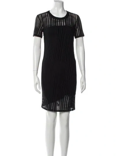 Pre-owned Alexander Wang T Scoop Neck Mini Dress In Black