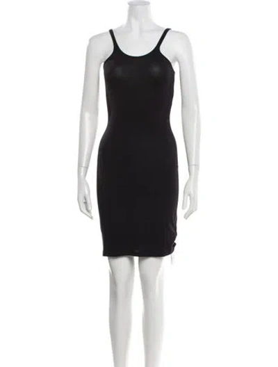 Pre-owned Alexander Wang T Scoop Neck Mini Dress In Black