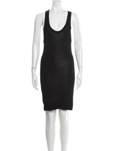 Pre-owned Alexander Wang Scoop Neck Mini Dress In Black