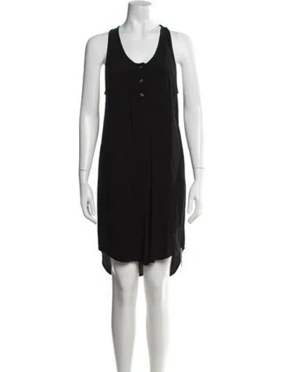 Pre-owned Alexander Wang Scoop Neck Mini Dress In Black