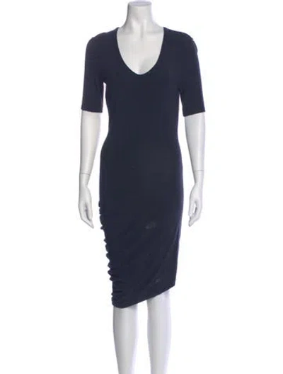 Pre-owned Alexander Wang T Scoop Neck Mini Dress In Blue