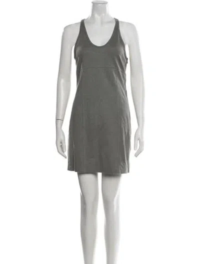 Pre-owned Alexander Wang T Scoop Neck Mini Dress In Gray