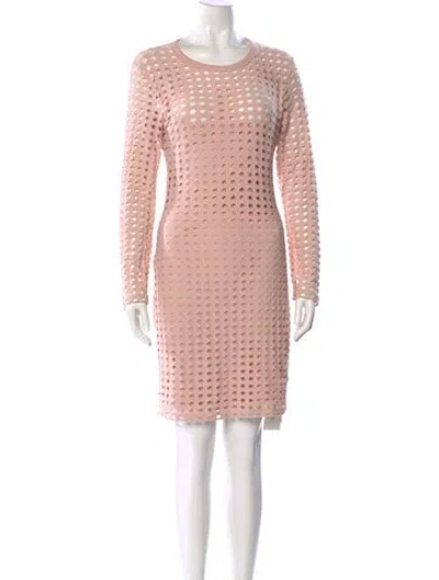 Pre-owned Alexander Wang Scoop Neck Mini Dress In Neutral