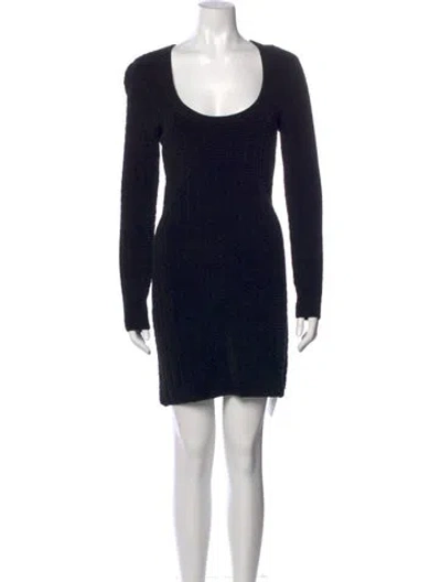 Pre-owned Alexander Wang Scoop Neck Mini Dress W/ Tags In Black